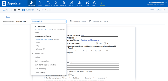 Restrictions in the Inline editor