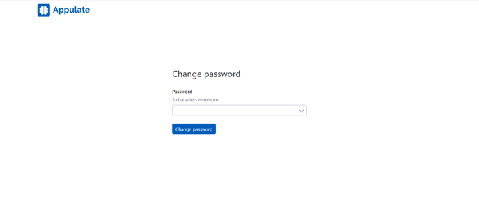 Change password page