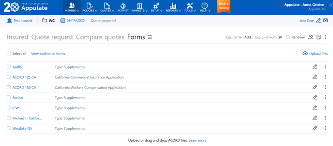 Forms after redesign
