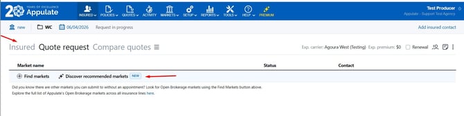 Discover recommended markets