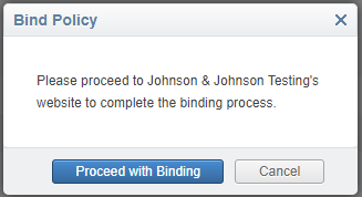Bind Policy dialog